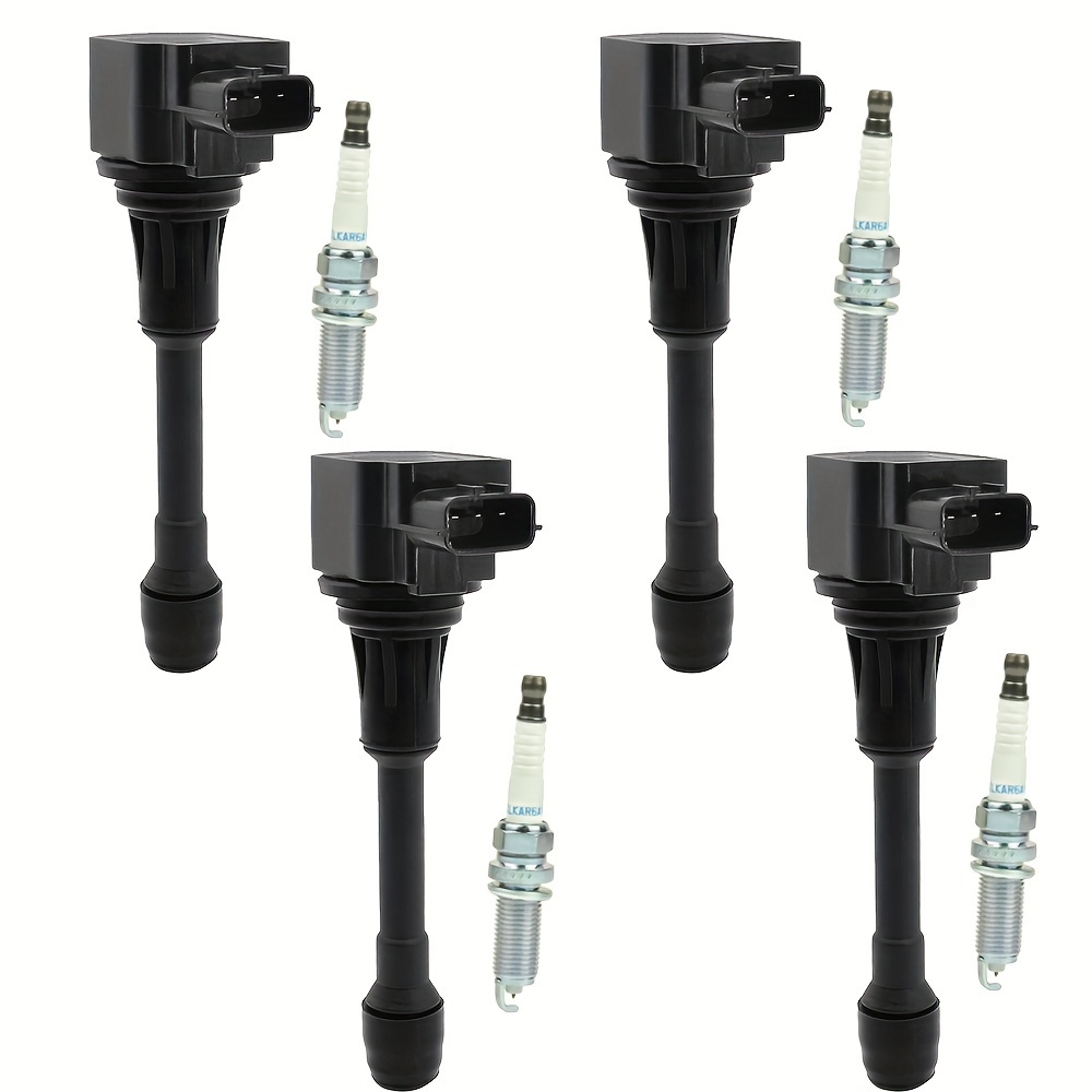 

4x Ignition Coil & 4x Iridium Spark Plug Set For For Altima For Sentra For Uf549