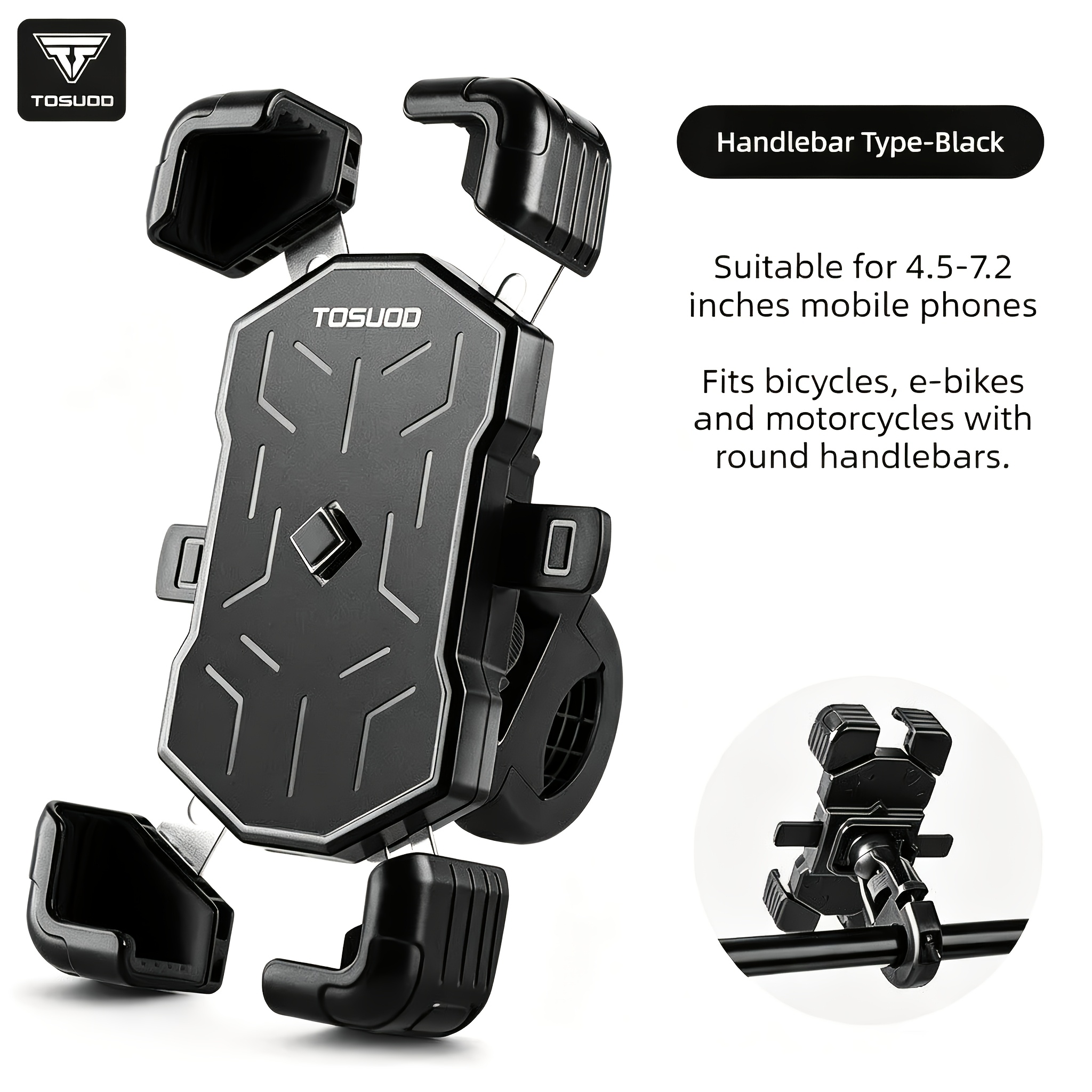 TEMU Tosuod 1pc/2pcs Automatic Induction Opening And Closing Mobile Phone Stand, Multi-angle Adjustment, Stable Clamping, Suitable For Various Iphone