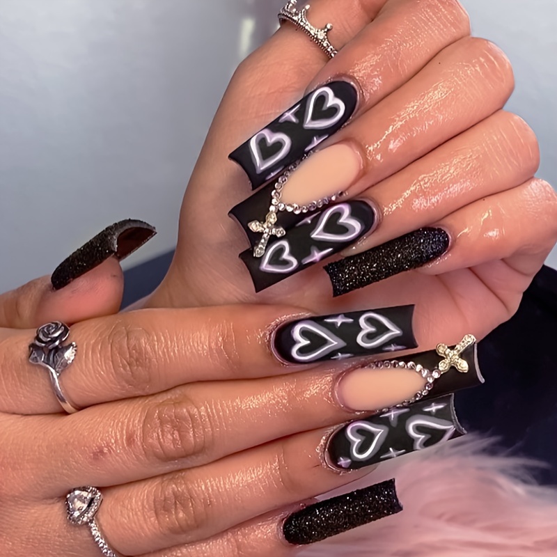 504 Stück Sargnägel XXL Lang – Quadratische Press-On-Nägel, Transparent, Für Nageldesign, Einfach Zu Bemalen & Kürzen