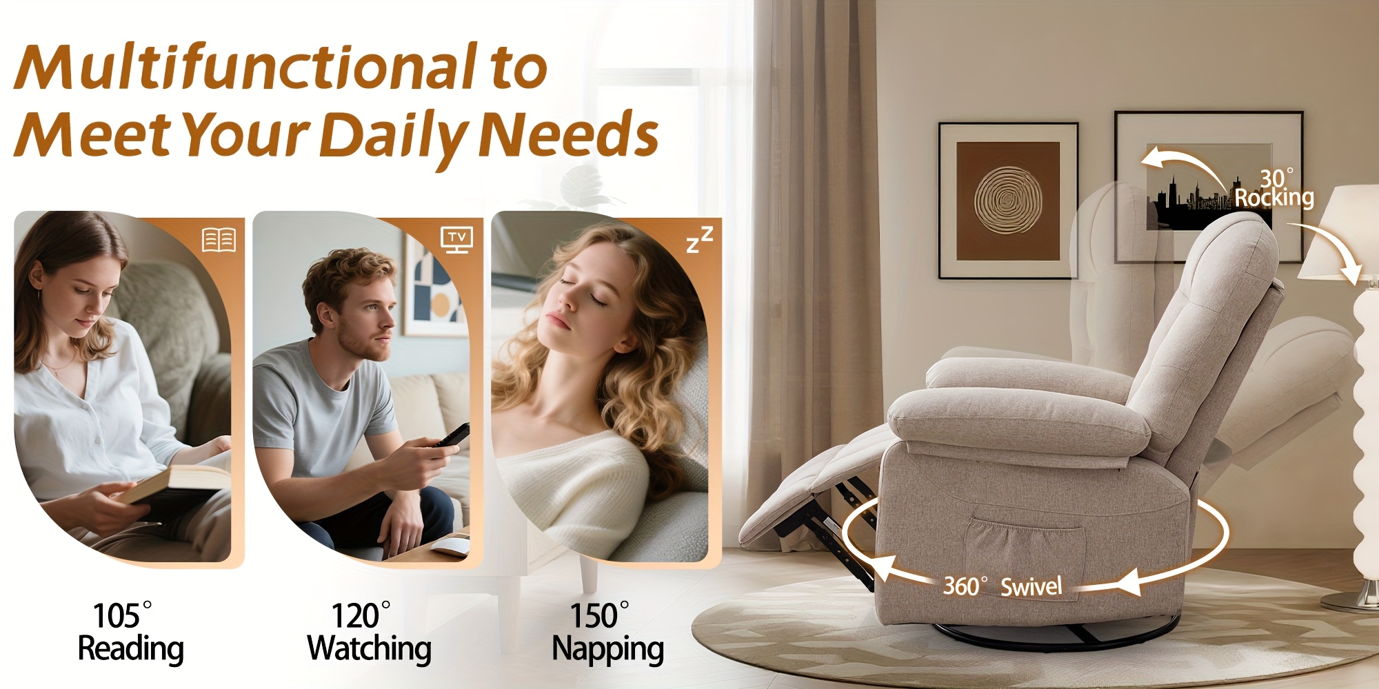 KORSER Recliner Chair Side View