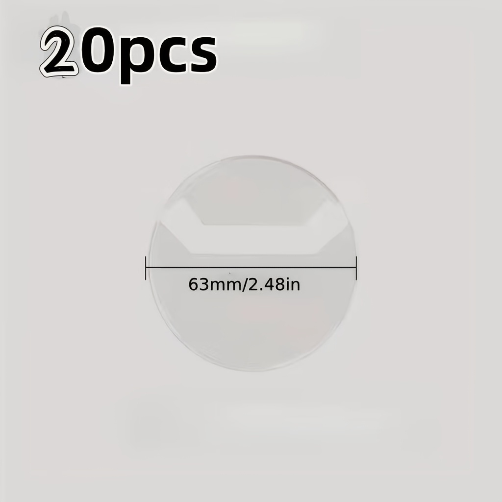 TEMU 20pcs Transparent Badge Protectors, Suitable For Badges With A Diameter Of 58mm/75mm
