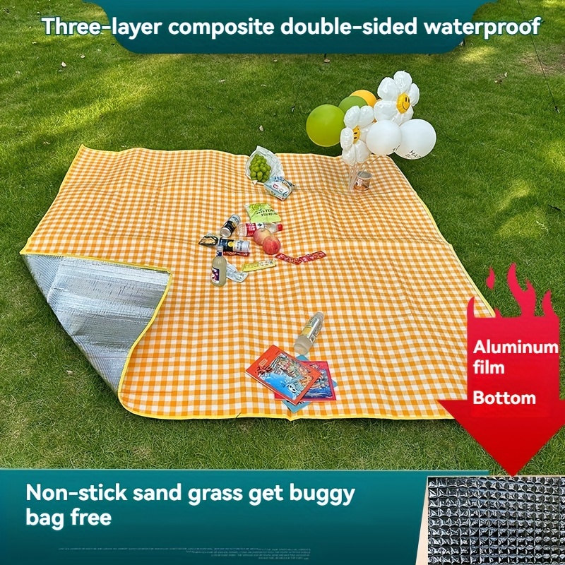 

Extra Large Picnic Blanket, Outdoor Camping Mat, Lawn Padding, Double-sided Waterproof, Moisture-proof, Foldable, Portable, Spring Outing Accessory