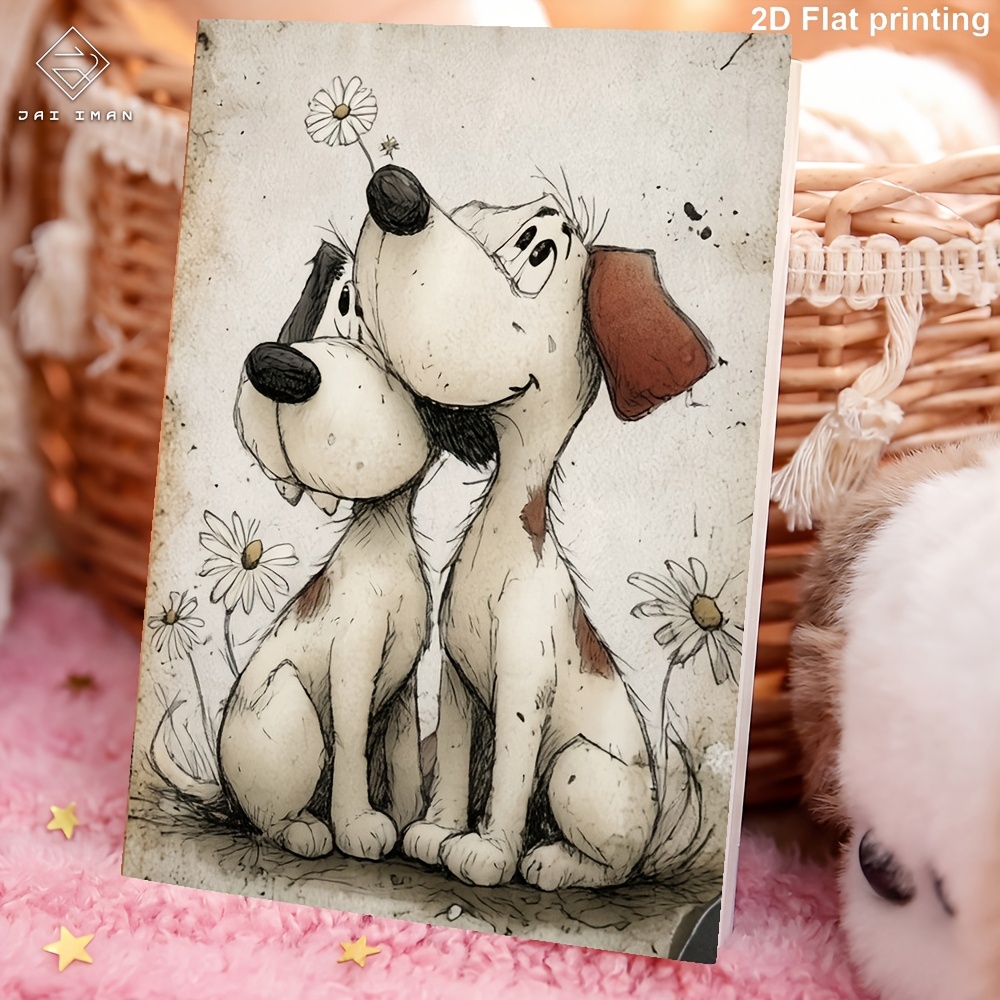 TEMU JAI IMAN 96 (Motivi Non Ripetuti) A5, Vintage 2D Piatte con Cani e Animali Domestici in , per Registrazioni Animali Domestici per Espressione ,