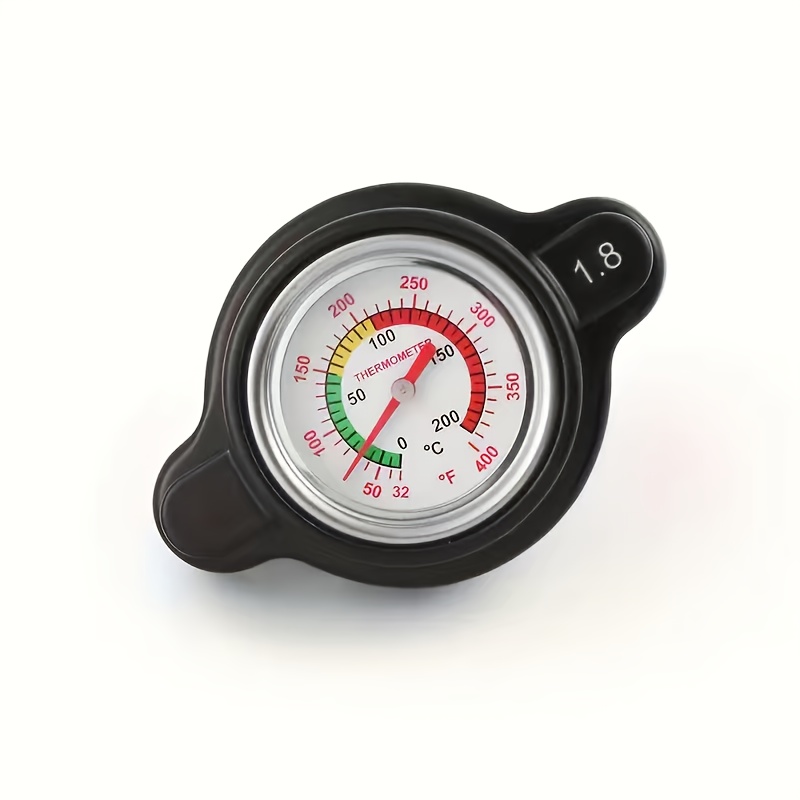 TEMU Bar High-pressure Radiator Cap With Temperature Gauge For Car Motorcycle Thermo Radiator Cover Temperature Gauge
