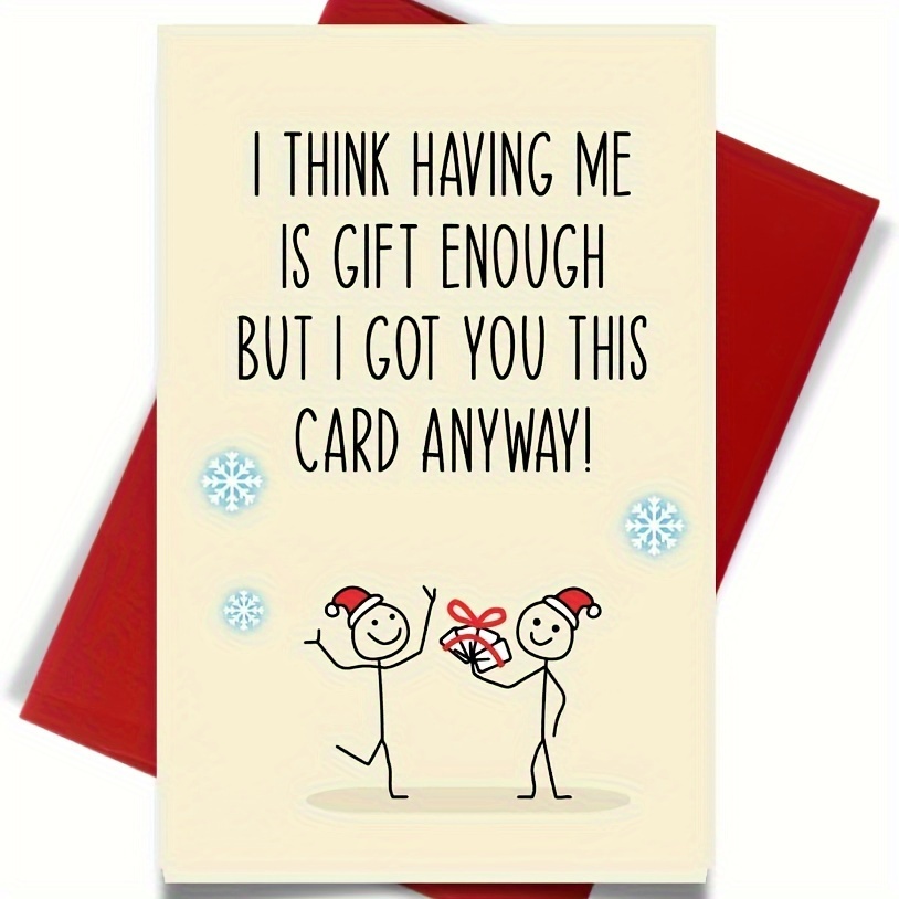 

Cheerin Christmas Card With Envelope - Funny Romantic Card - Love Christmas Card For Boyfriend, Girlfriend, Husband, Wife