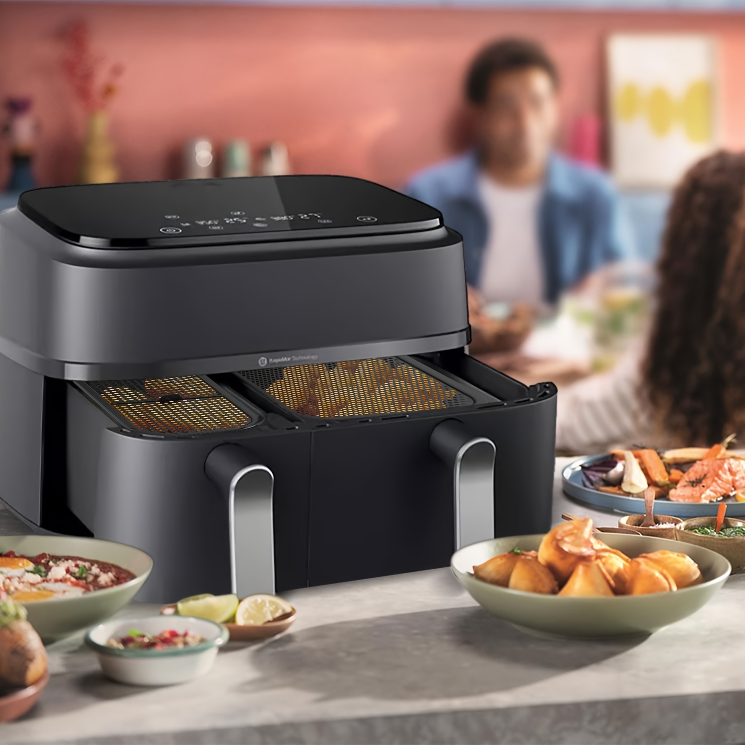 2 stück kompatibler spritzschutz airfryer