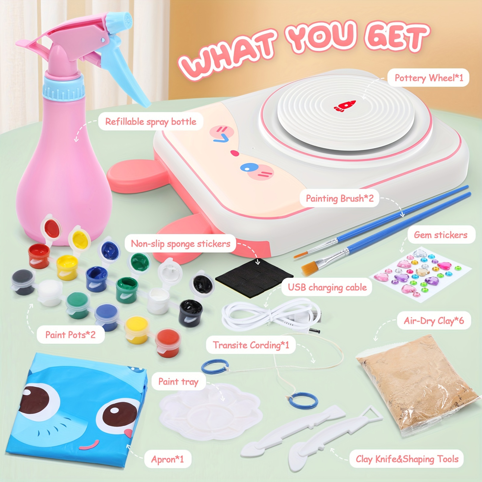 

-birthday Gift Clay Sculpting Tools & Painting Kit