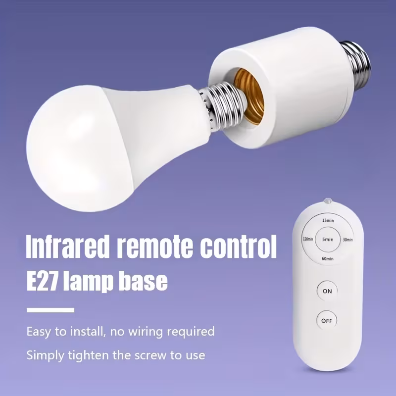 1set infrared sensing remote 27 lamp holder plastic remote timing controller with intelligent timer switch for accessory with battery Product details 5