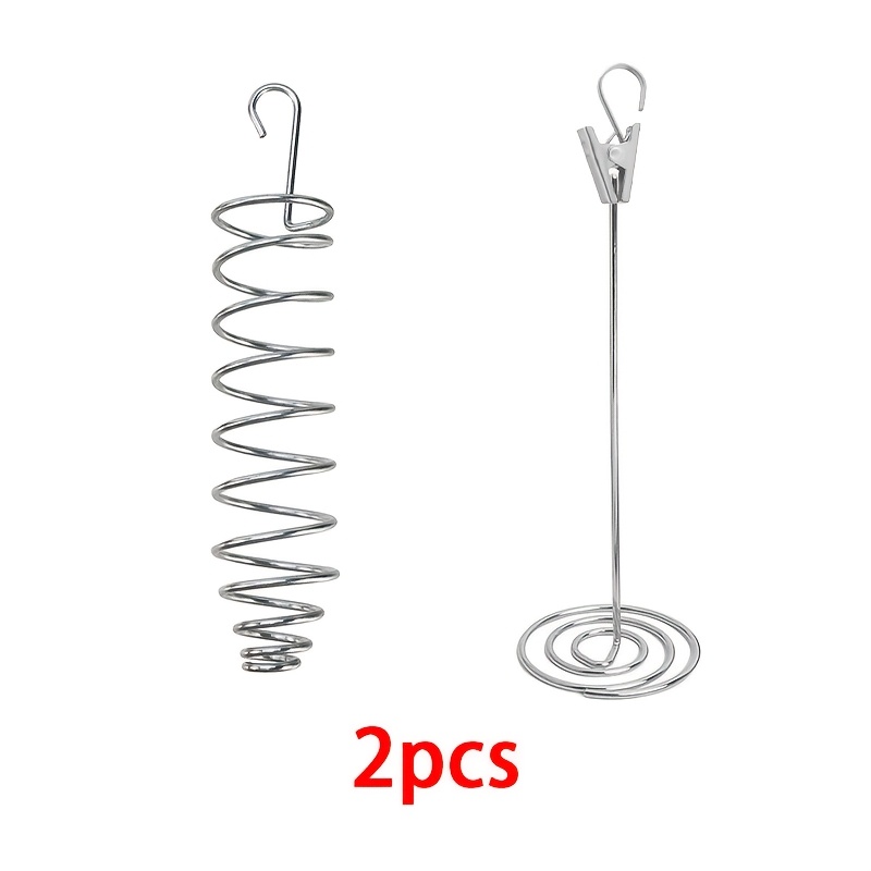 TEMU 2pcs Stainless Steel Hanging Bird Feeder & Fork - Parrot Fruit Skewer And Cage Accessory For Small Birds, Durable Bird Cage Accessories