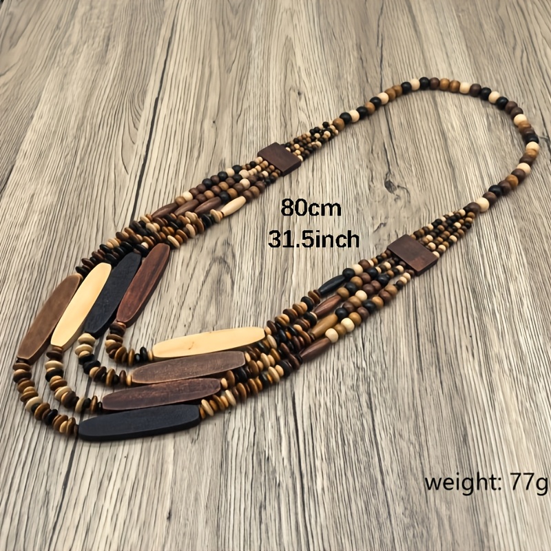 1pc Women's Bohemian Beaded Layered Necklace