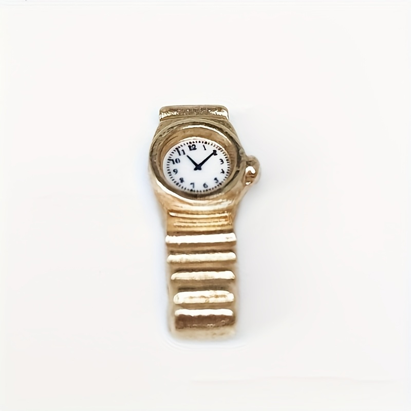 TEMU Fashion Mini Metal Watch Set - Battery-free, Ideal For Dollhouse Decor & Collectibles