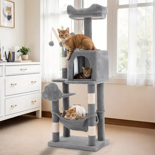 cat tree tall tower condo cats house with scratching posts large top perch