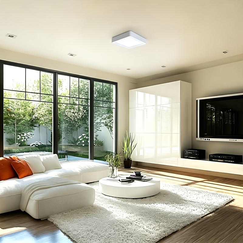 Geperll LED Square Ceiling Light Fixture, 24W/18W
