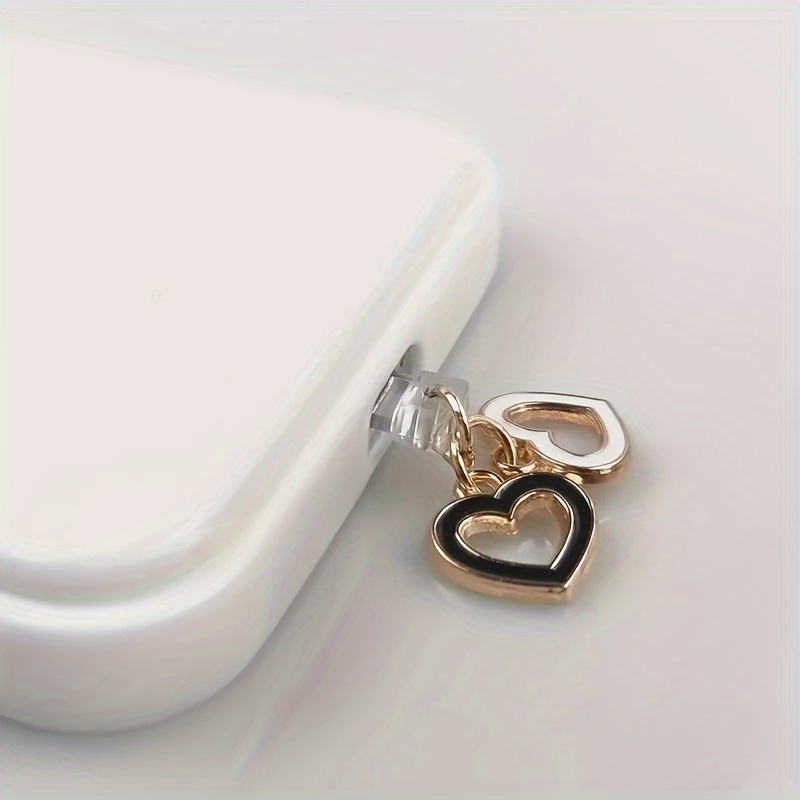 

Mobile Phone Dust Plug, Metal Fashion Heart-shaped Pendant Dust Plug - Decorate Your Phone!