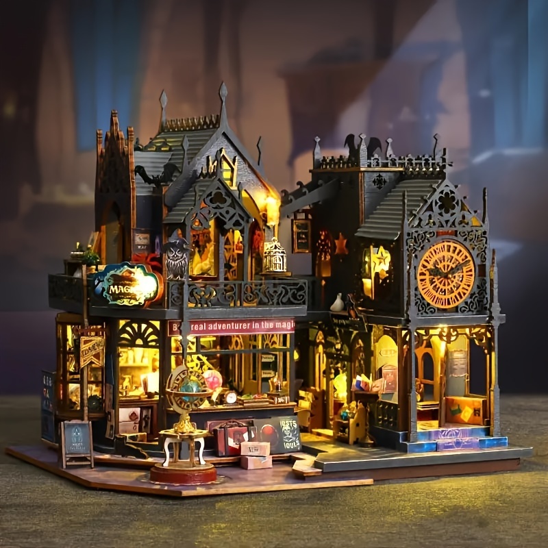 TEMU Handmade Hut, Diy Design Assembly Building Model, Ideal Christmas, Halloween, Birthday Gift