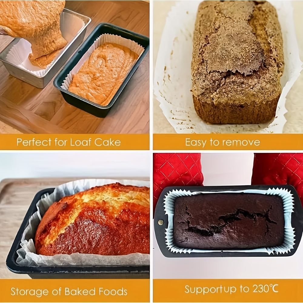 40pcs non stick disposable loaf pans rectangular paper baking liners with high walls for perfect bread cakes more ideal for parties christmas halloween thanksgiving essential kitchen tool bread baking supplies Product details 2