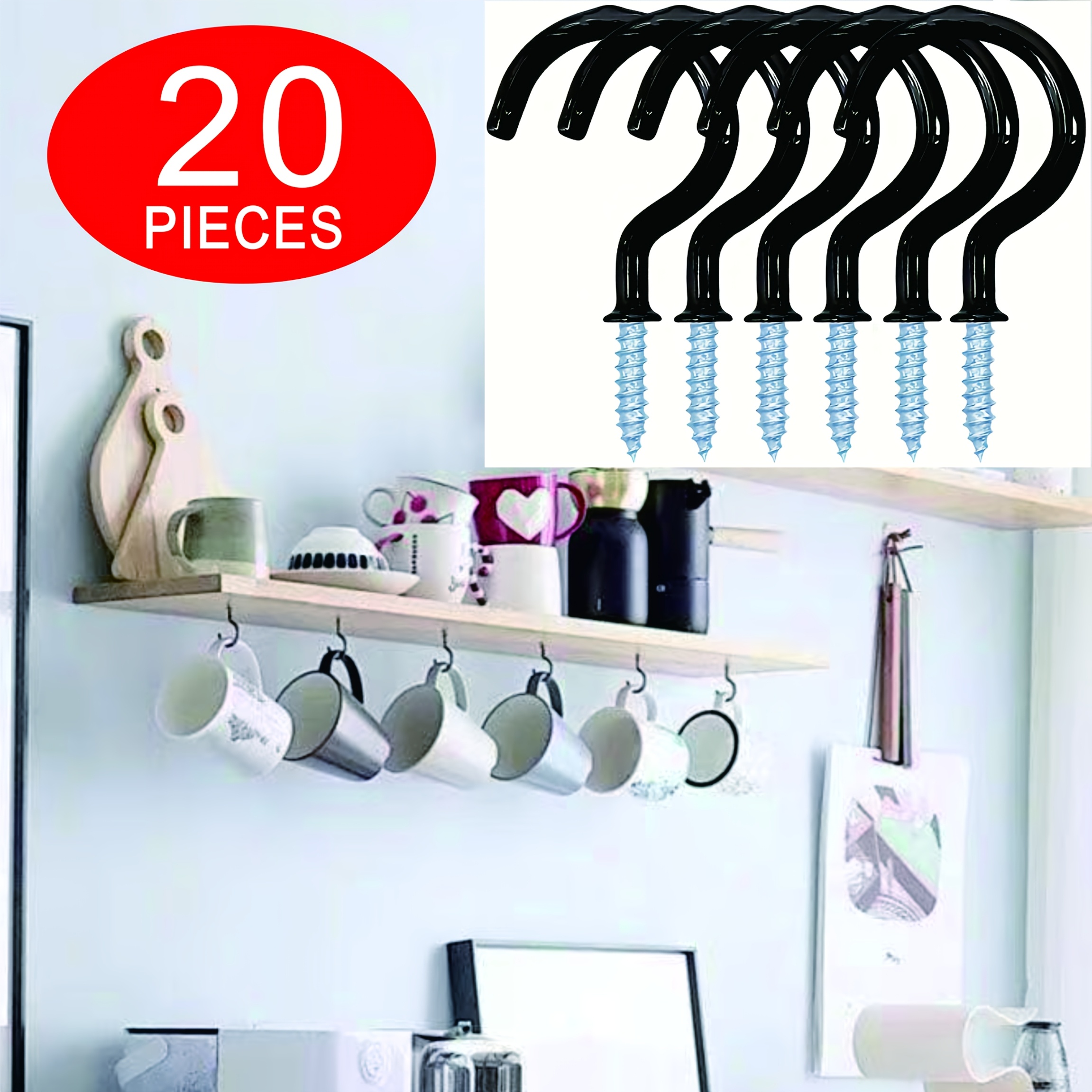 TEMU 20 Large Cup Hooks Swivel Hooks Sheep Eye Hooks Hanging Hooks Light Hooks Hooks Sheep Eye Round Ceiling Hanging Hooks TEMU 20 Large Cup Hooks Swivel Hooks Sheep Eye Hooks Hanging Hooks Light Hooks Hooks Sheep Eye Round Ceiling Hanging Hooks