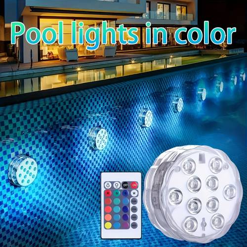 led onderwaterlamp, zwembadverlichting, buiten onderwater nachtlamp. multicolor licht. geschikt voor badkuip, tuin, vijver, aquarium, fontein, massagebad, spa, klein aquarium decoratie, vakantiefeest decoratie