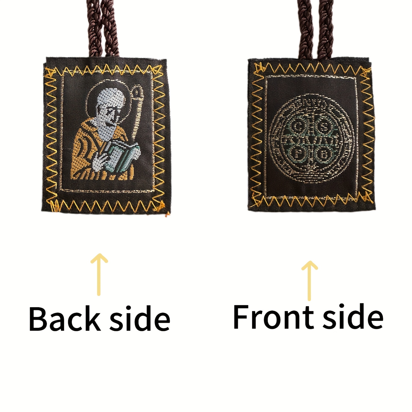St Benedict Corded Red Scapular Necklace