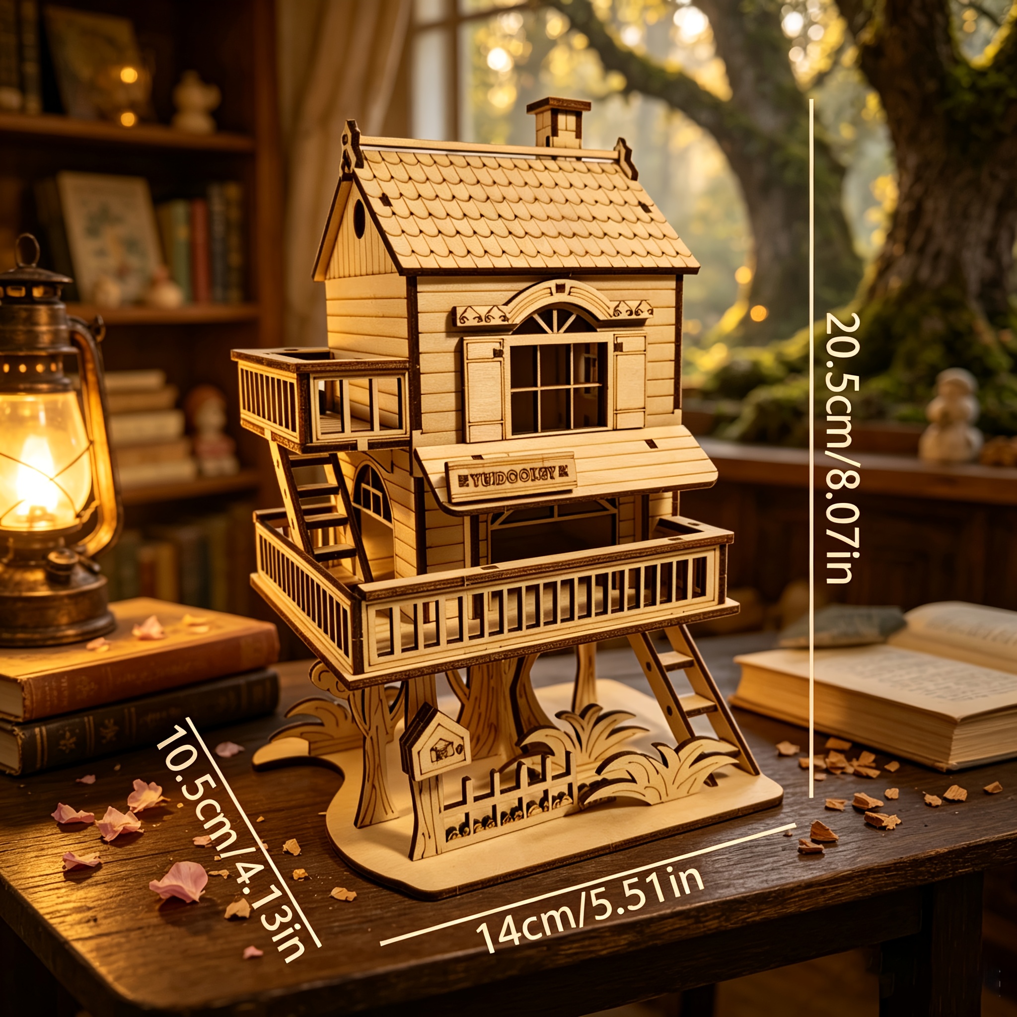 TEMU 3d Wooden Treehouse Model Puzzle | Choice For Desktop Decor, And For Birthdays Or Christmas
