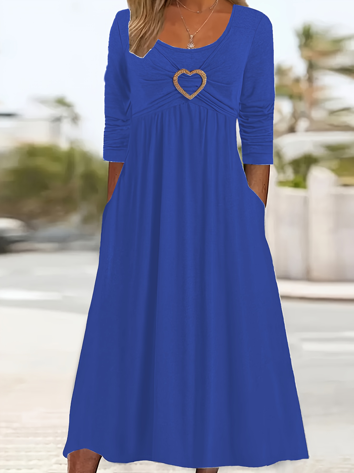 plus size womens plus size elegant maxi dress long sleeve - Temu Poland