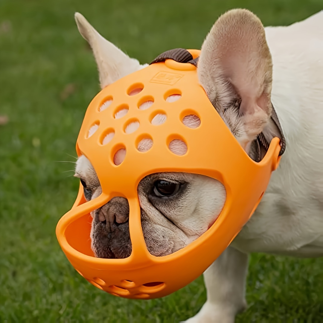Dog Muzzle for Short Snout Breeds - Soft Basket-Style Mouth Cover for French Bulldog, Pug, Shih Tzu & Other Flat-Faced Dogs