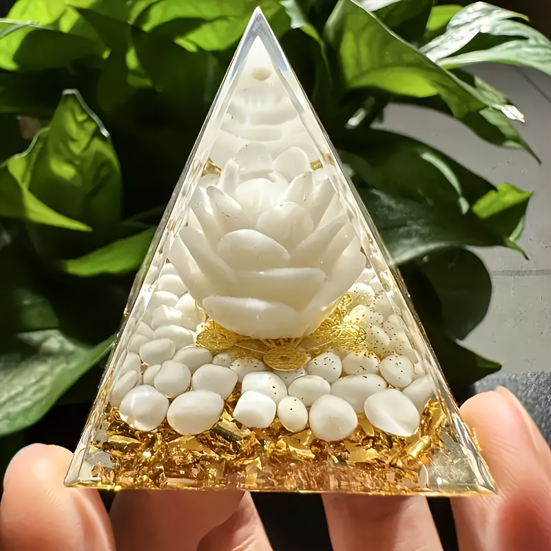 1pc Pyramid Front, Flower Of Life Pyramid, Attracting Wealth Home Decoration