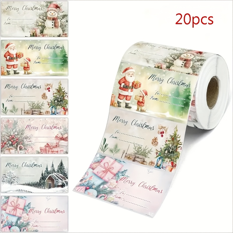 Image of Merry Christmas Gift Label, Penguin Pattern Christmas Name Stickers, Used For Packaging Gifts, Festival Packaging, Festival Labels, Penguin Design, , Reusable Stickers, Gift Labels, Family Gifts