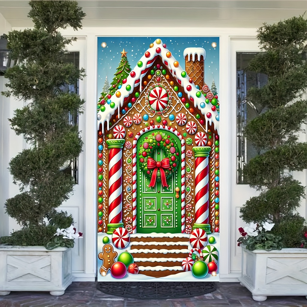 

Christmas - 35x70" Decoration, Polyester, Rectangular Hanging For & Decor