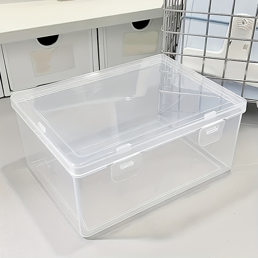 

Organized Serenity| Clear Plastic Storage Box With Double Lid - Dorms, Schools, Offices, And Bedrooms | Space-saving Organizer For Books, , Storage Organizer, Storage Bins For