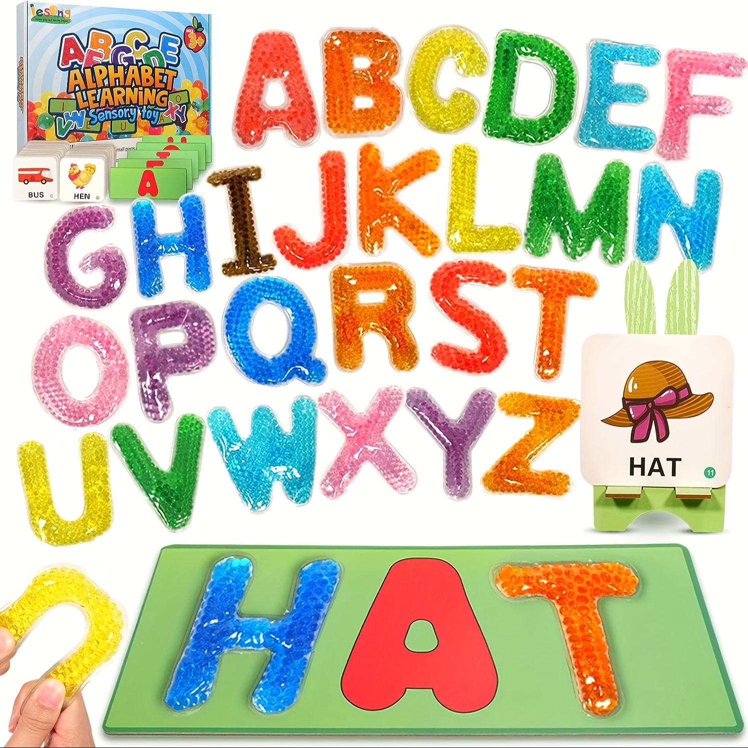 

Alphabet Letters Sensory Toys - Short Reading Letters Spelling Games, Must Haves Sight Words Educational Toy, Fidget Sensory Toys For Kids Christmas Gift