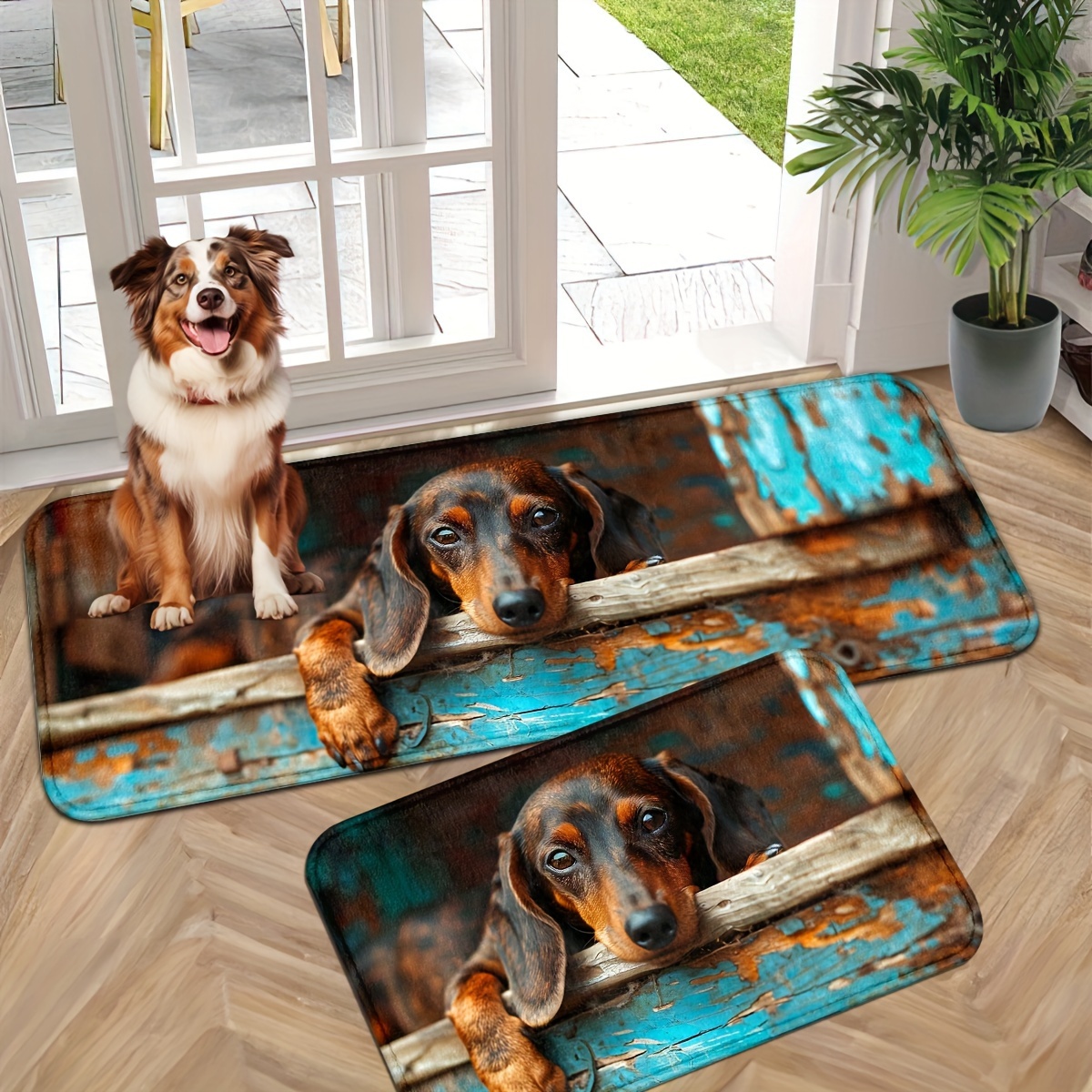 

Dachshund-themed Non-slip Door Mat - Machine Washable, Thick Indoor Entrance Rug For Kitchen, Bathroom, Laundry Room