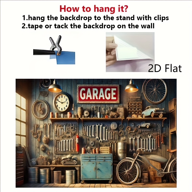 Decorative Garage Wall Tapestry Banner For Party And Celebration_voghion.com