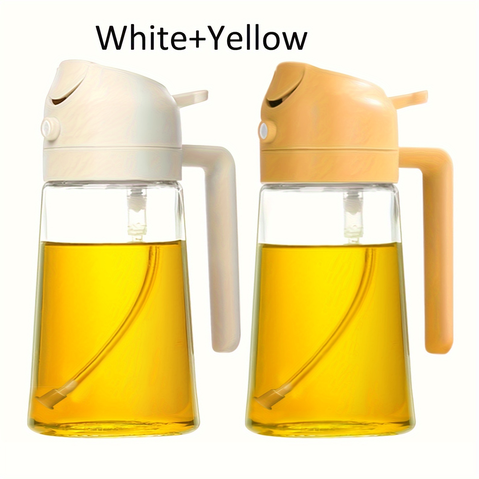 TEMU 2pcs-plastic Oil Sprayer Bottle 2 In 1 Oil Sprayer And Oil Dispenser, Oil Dispenser Bottle, Oil Spray Bottle, Oil Sprayer, Oil Spray Bottle, For , Bbq, Cooking, Air Fryer, , Salad, Etc