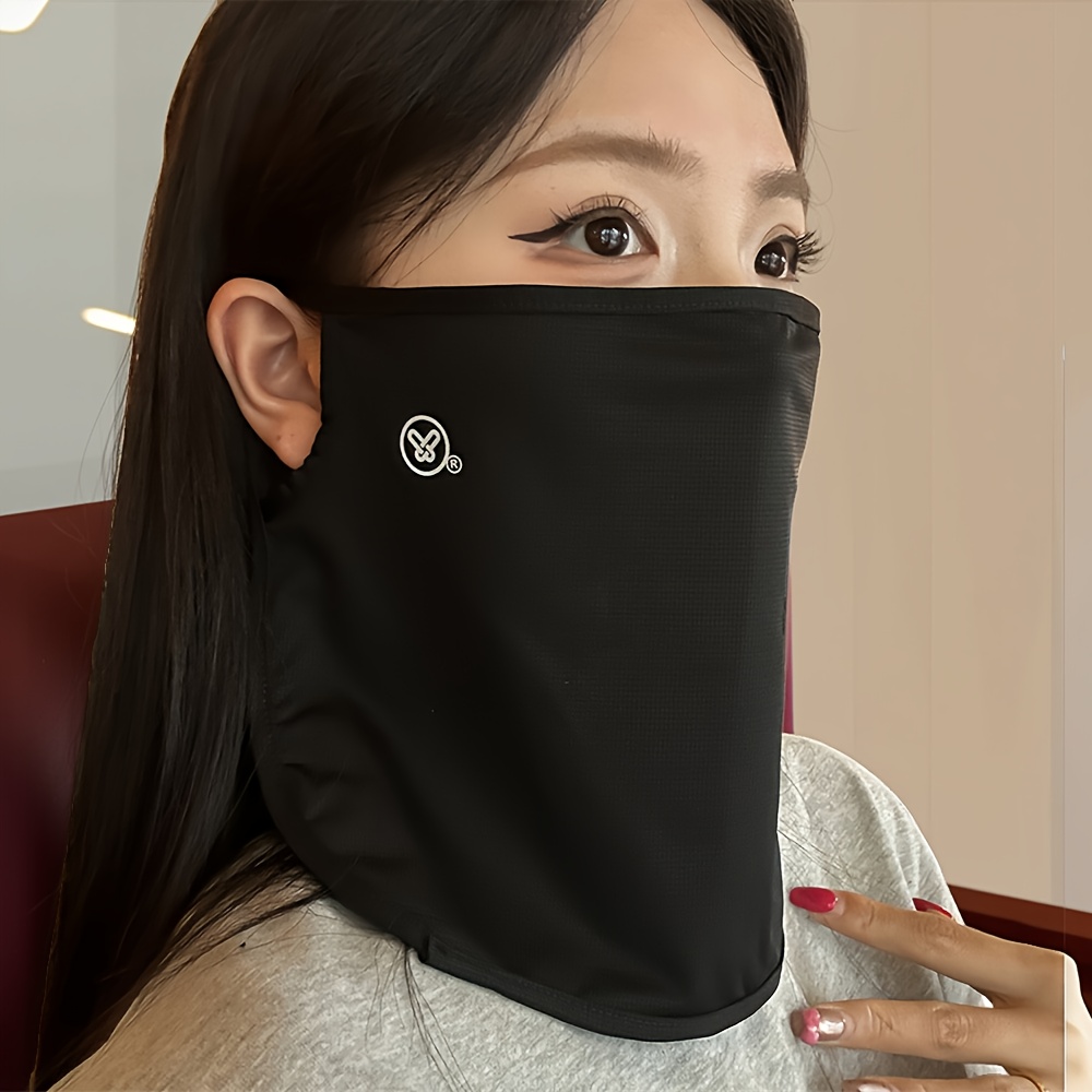 summer   mask for women full face ear loop driving mask breathable ice silky fiber fabric face cover holiday gift