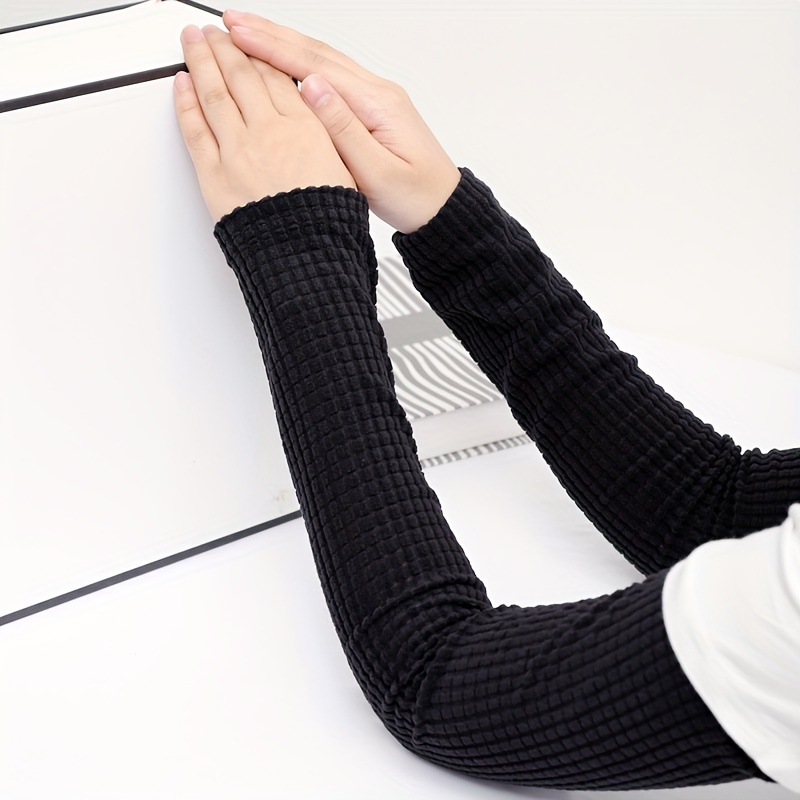 Autumn And Winter Long Sleeve Unisex Warm Thickened Fleece-lined Stretchy Arm Sleeves