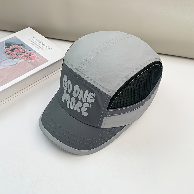 E-shop 1 Stück Outdoor Baseball Cap mit kurzer Krempe, Unisex Sommer Sonnenhut Schnelltrocknende Sport Kappe Atmungsaktiv Vintage Berg Style Dünne