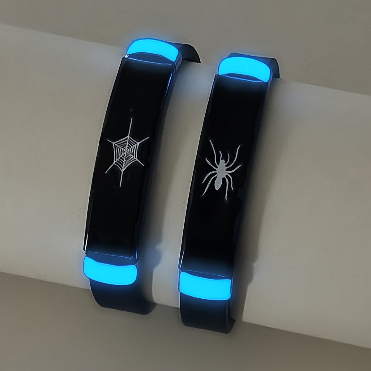 TEMU 2pcs/set Luminous Accessories Spider And Spider Web High-end Couple Bracelets