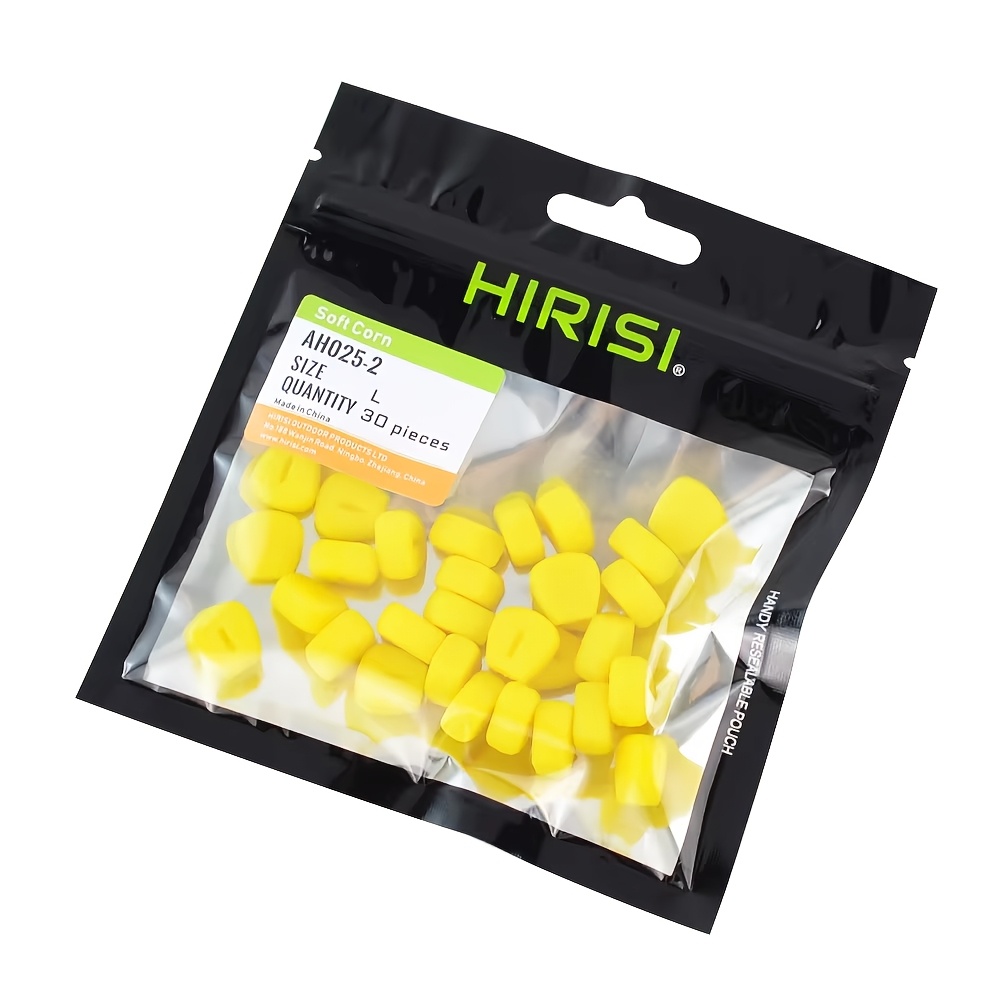 Image of Hirisi 30pcs Pop-up Corn Carp Fishing Lures - Soft Artificial Baits In Multicolor, Pvc, Ideal For Holidays And Festive Occasions, Fishing Bait