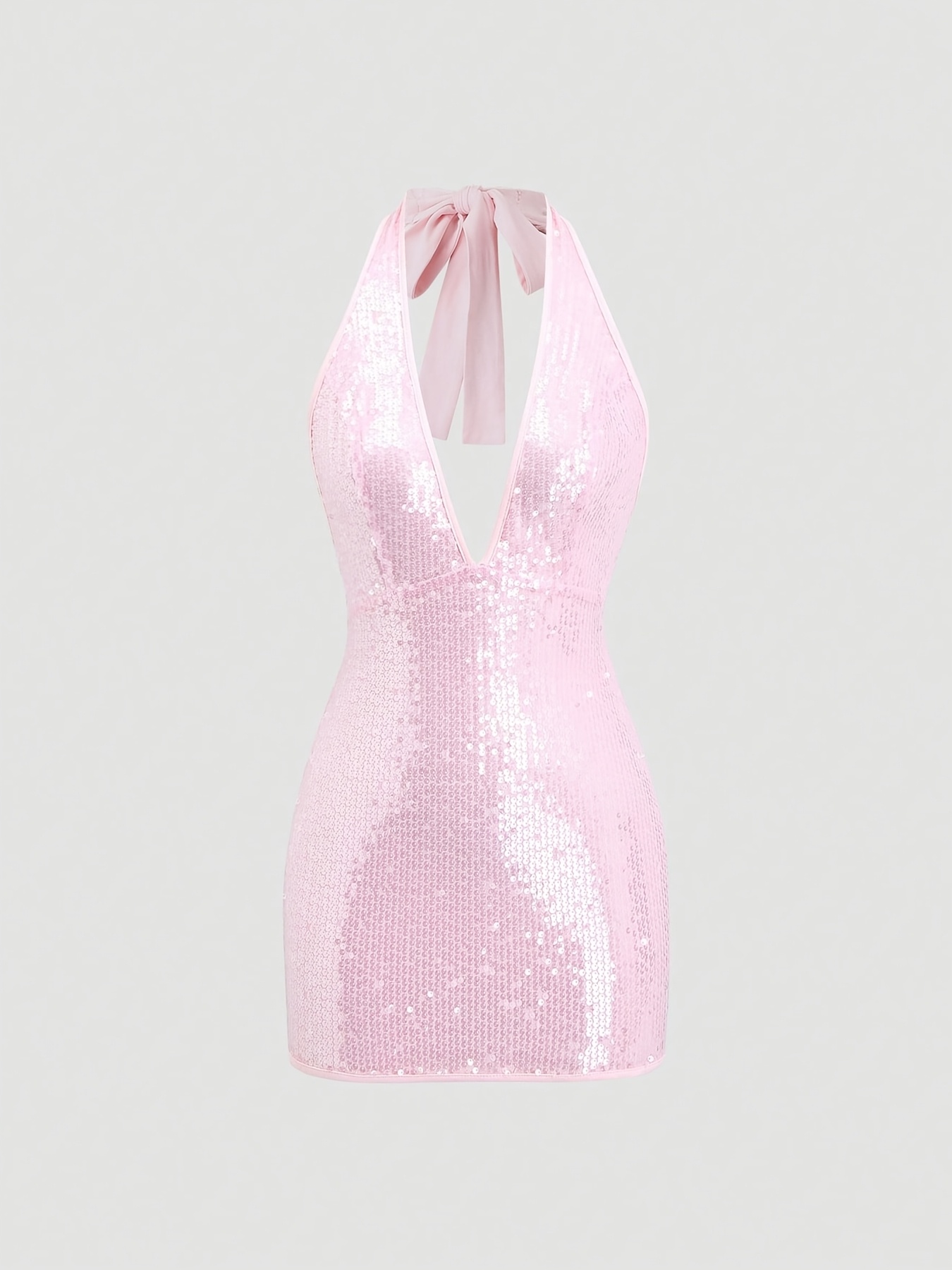 tom ford pink sequin dress TOM FORD AB3086 Liquid Sequin Mini Dress Stretch Jersey Tank Racerback It38 XS-S
