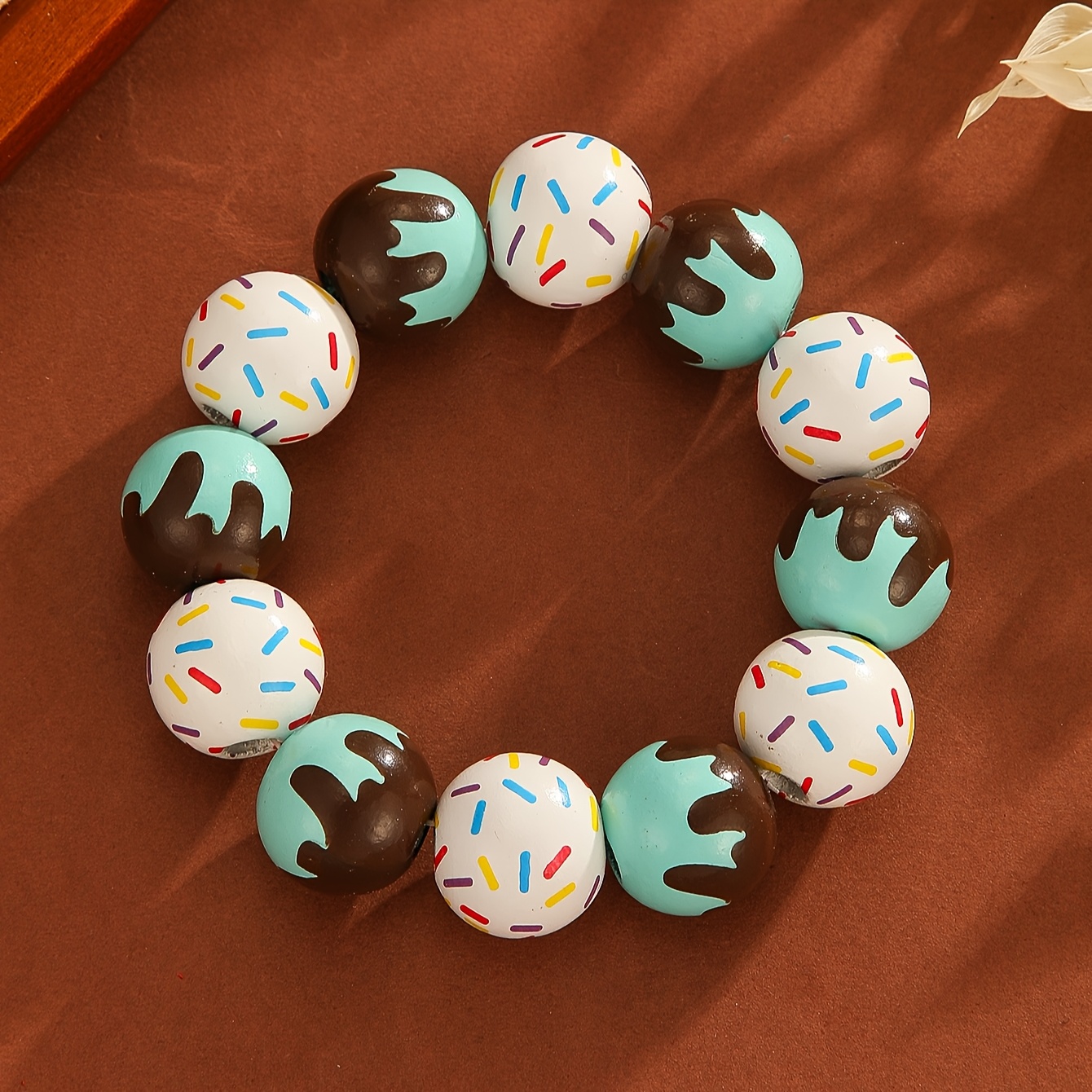 Y2K Candy Colored Macaron Bead Bracelet