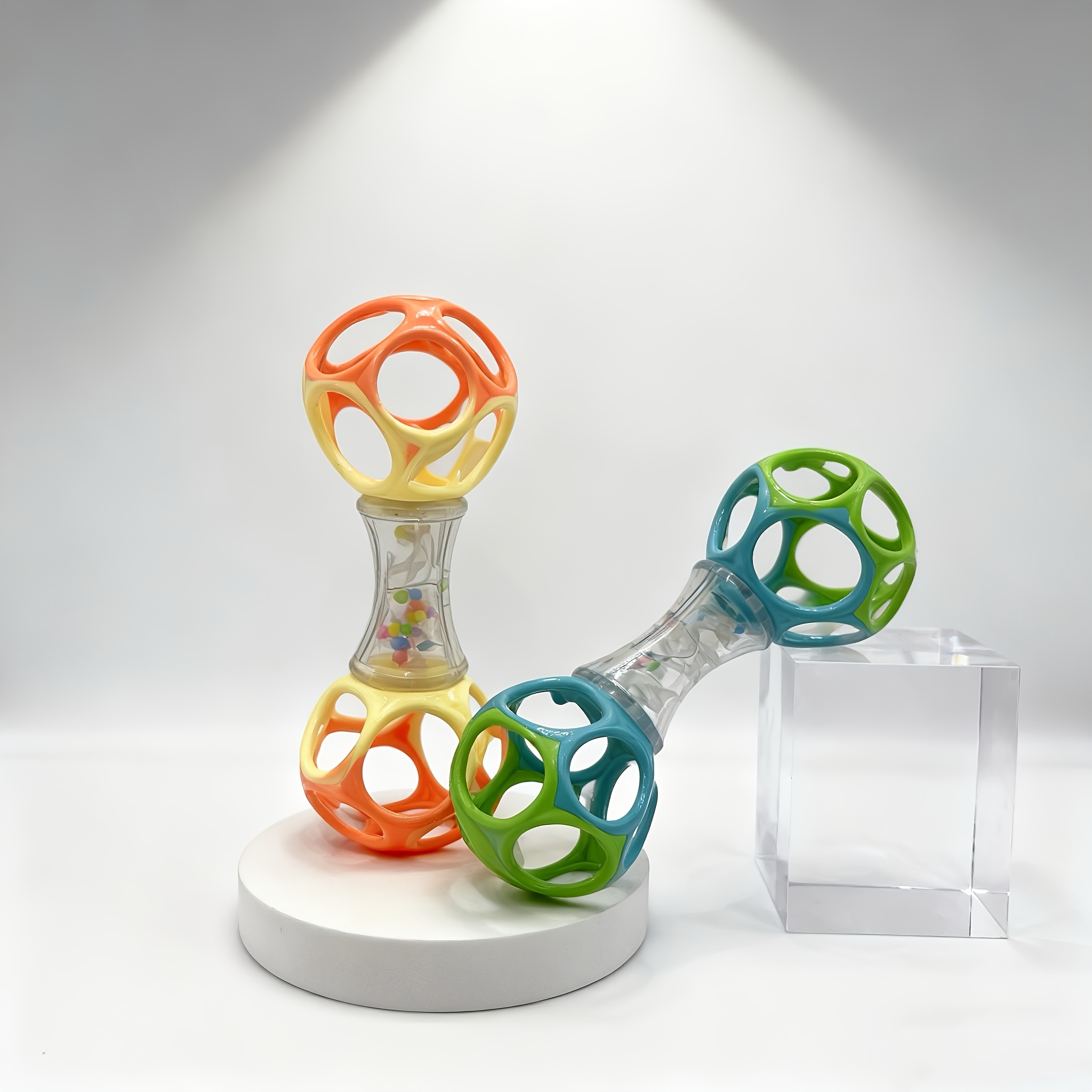 Preschool Education Puzzle Double-Ended Hand Bell Toy