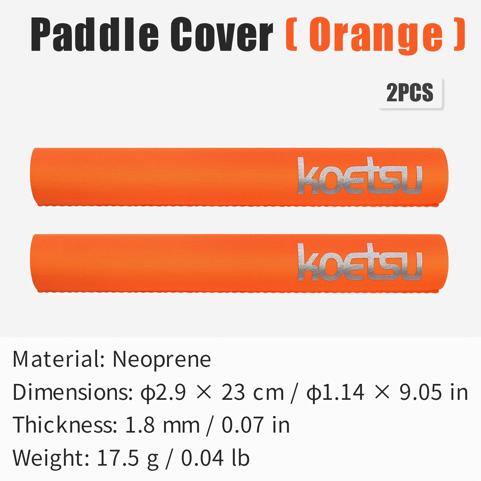 TEMU Koetsu 2pcs Kayak Paddle Non-slip Grips, In Black/orange/mint Green, Thickened Wear-resistant Paddle Shaft Protective Covers, Sweat-absorbing