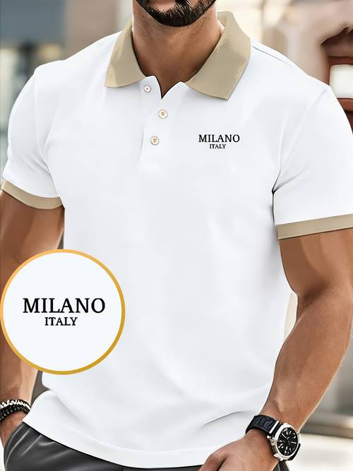 mens collar shirt wear resistant and durable suitable for fitness elastic and breathable short sleeve design casual comfortable 5 5