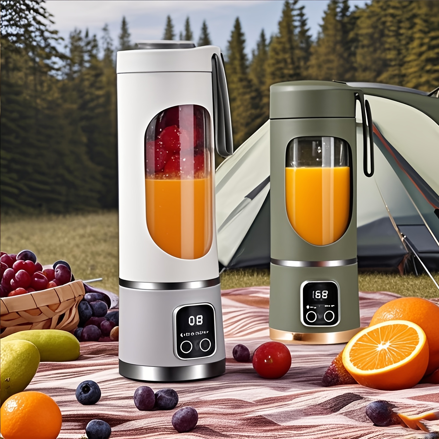 便携式手持果蔬榨汁机，食品级 +不锈钢材质，1500mah可充电电池，礼盒装，多功能榨汁机，厨房用品，母亲节送礼，夏季果汁榨取必备 商品详情 1