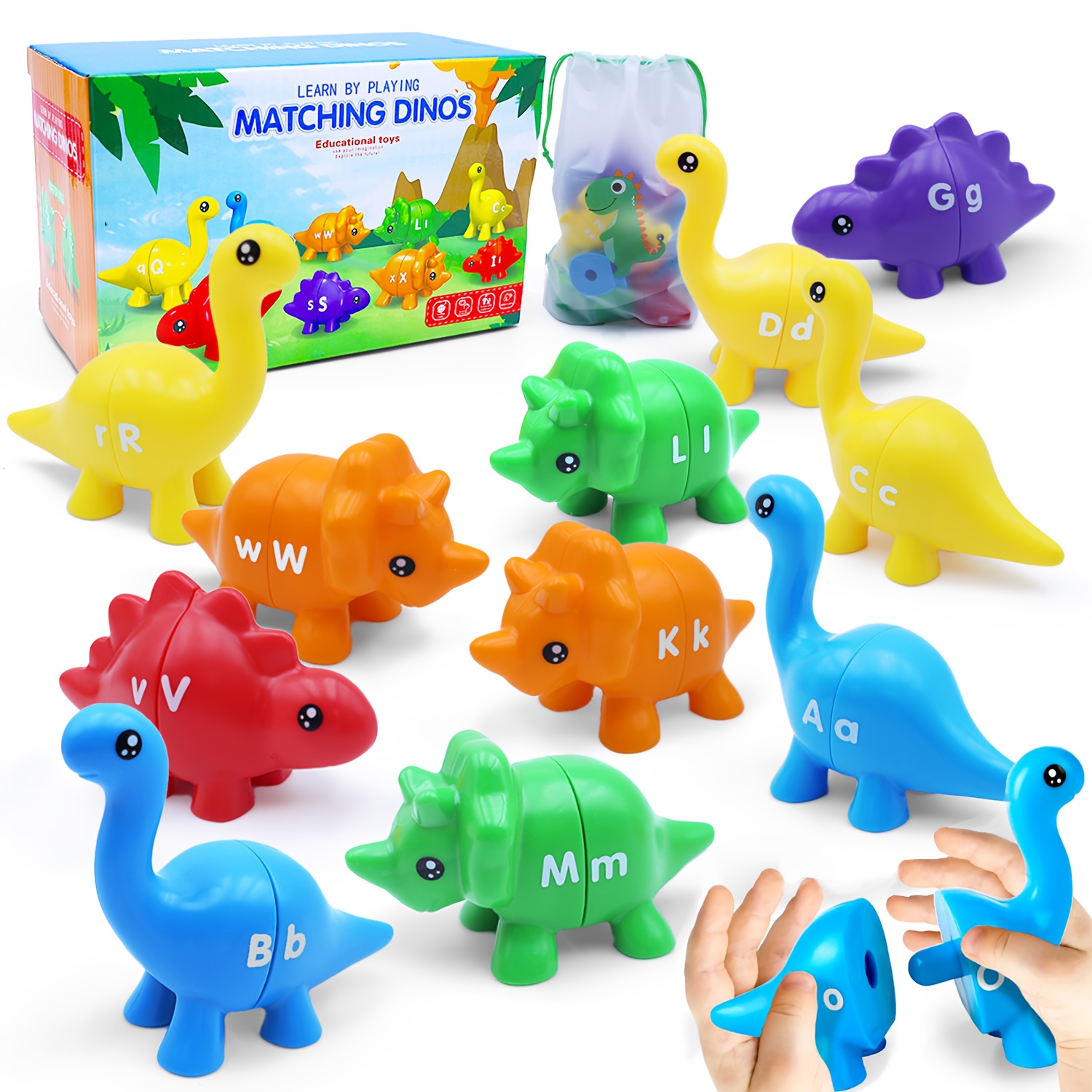 Dinosaur Alphabet and Number Matching Toy