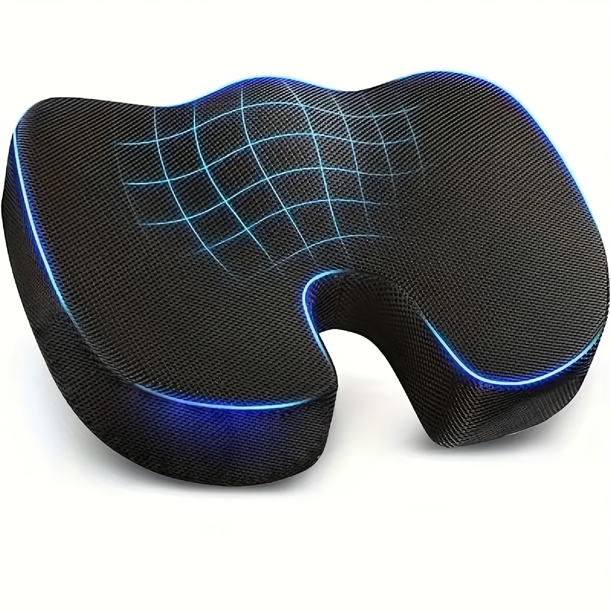 1pc Slow Rebound Memory Foam Support Cushion, Seat Pad, Car Booster Pillow For Dining Chair And Office Desk Chairs In Student Bedroom Or Classrooms - Comfortable & Cool Summer Style