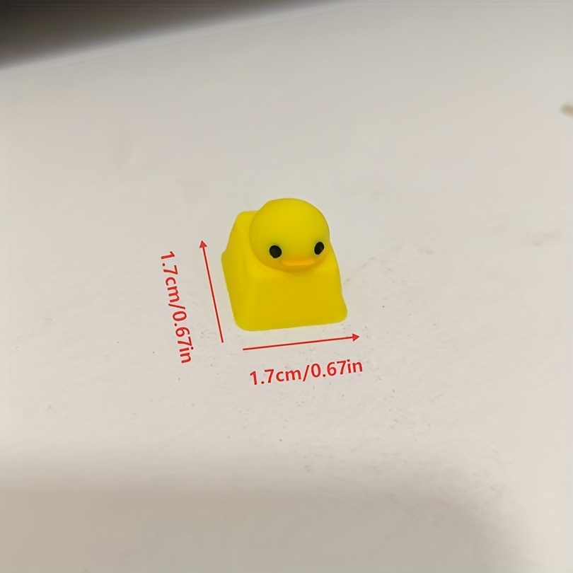 Cute Yellow Rubber Duck Keycaps - Compatible For Pc, & Type-writers - Adorable Duck-shaped Computer Keys, Compatible With Gaming Boards & , Perfect For Parties & Daily Typing (keycaps Only)