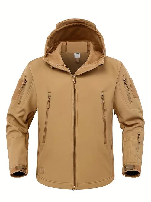 new pocketed hooded solid color mens youth zip up jacket fashion outdoor jacket