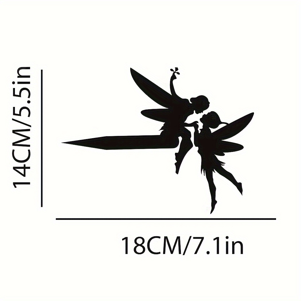 Fairy Garden Stake - Cast Iron Ornament, Outdoor -themed Decor, No Power Needed